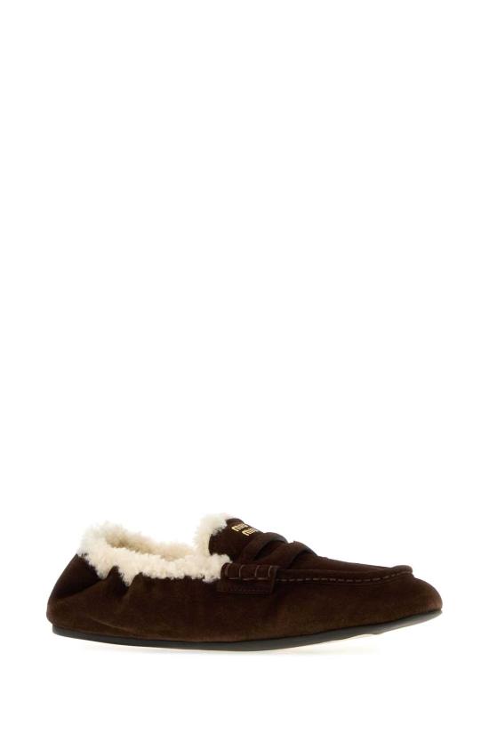 26FW 미우미우 루슈 나파 레더 로퍼 5D341EFZF05Z0G F0003 BROWN - MIU MIU