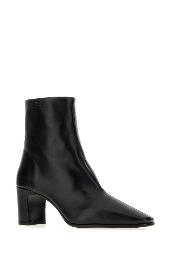 26FW 프라다 레더 트론체티 앵클 부츠 1T708OF065070 F0002 BLACK - PRADA