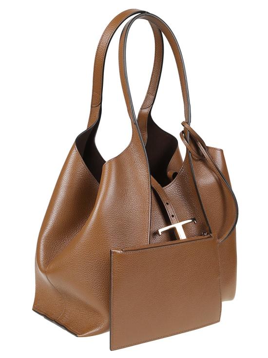 26FW 토즈 T 타임리스 쇼퍼 백 스몰 XBWTSBA0200XSO Brown - TODS