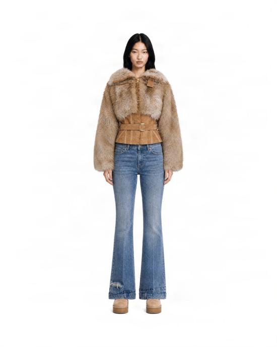 26FW 엘리자베타프랜치 무스탕 6099577 Brown - ELISABETTA FRANCHI