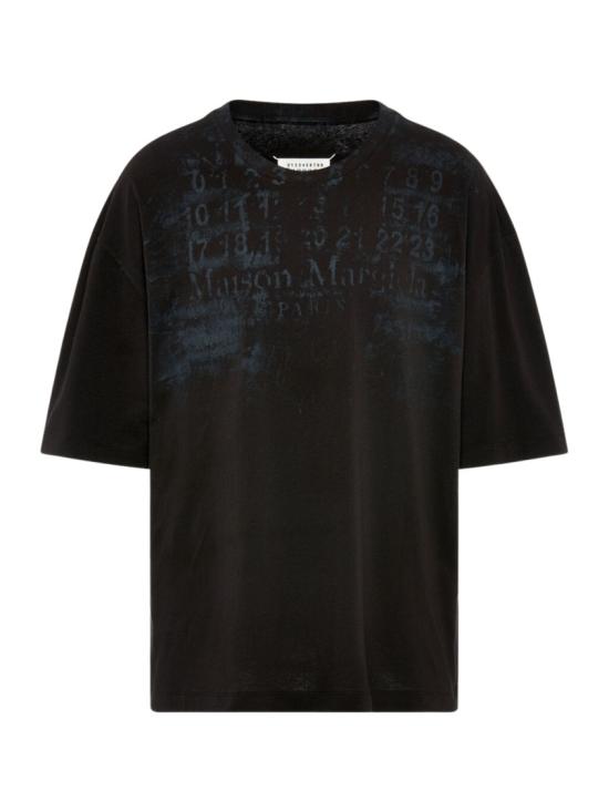 26FW 마르지엘라 뉴메릭 로고 오버사이즈 코튼 티셔츠 S50GC0737S24607855 Black