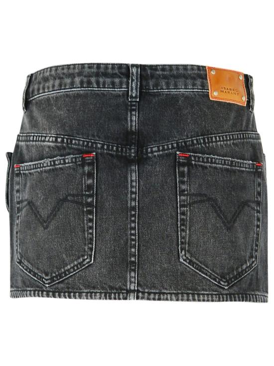 26FW 이자벨마랑 랄마 빈티지 블루 데님 미니 스커트 랄마 빈티지 블루 데님 미니 스커트 JU0574FB D4H01I 02FK Black - ISABEL MARANT