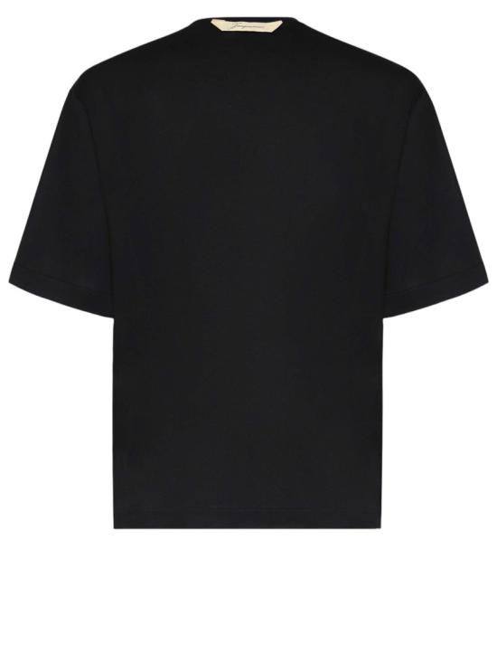 26FW 자크뮈스 롱 카레 반팔 티셔츠 TSM00578AJ00254990 Black - JACQUEMUS