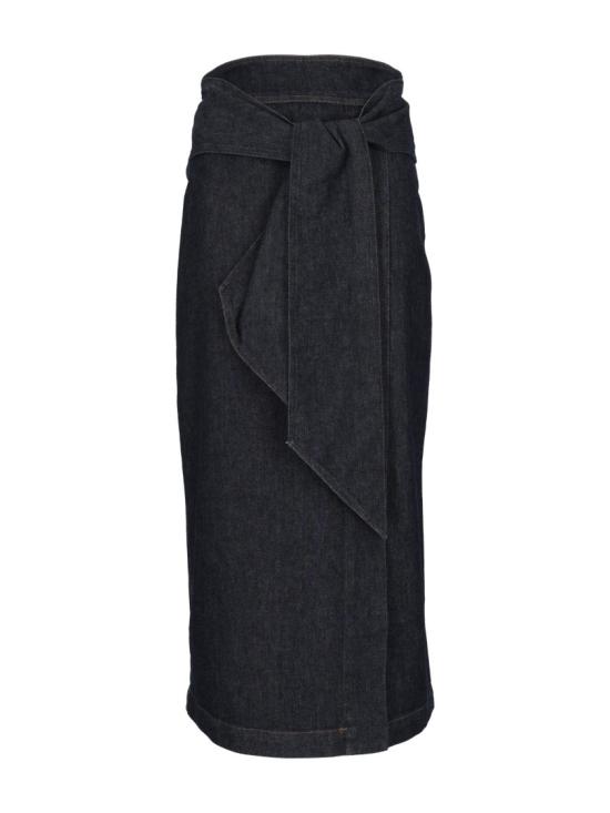 26FW 엠포리오 아르마니 데님 스커트 EW004811AF18421 Black