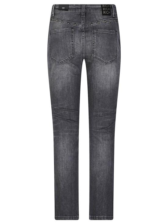 26FW 존 리치몬드 데님 팬츠 RWA26151JE Black - JOHN RICHMOND