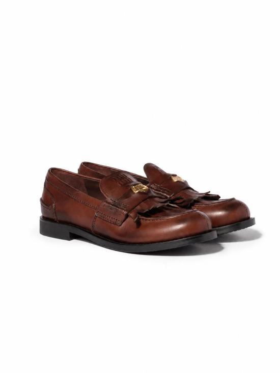 26FW 미우미우 버클 스웨이드 로퍼 5D747EF0205OD F0201 CAFFE - MIU MIU
