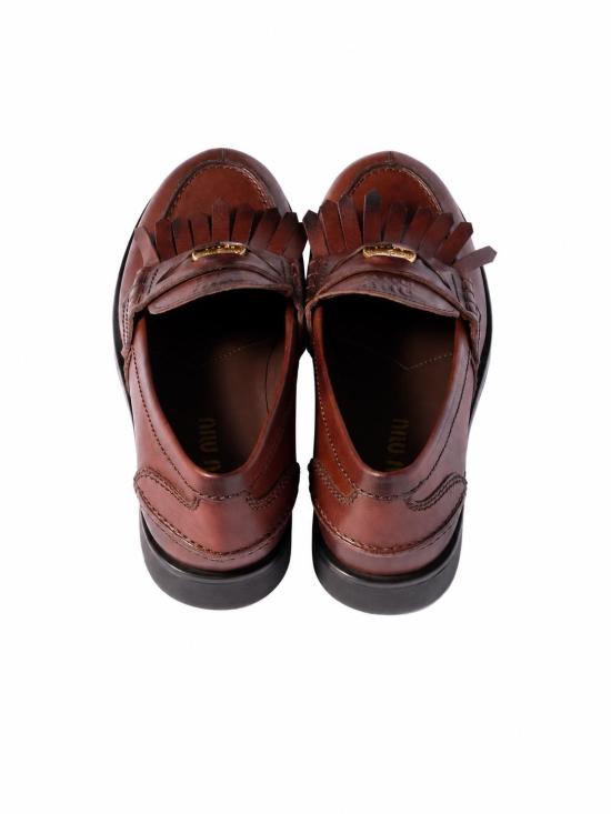 26FW 미우미우 버클 스웨이드 로퍼 5D747EF0205OD F0201 CAFFE - MIU MIU