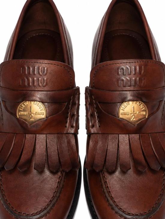 26FW 미우미우 버클 스웨이드 로퍼 5D747EF0205OD F0201 CAFFE - MIU MIU