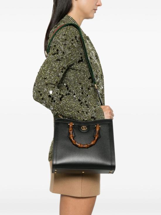 26FW 구찌 다이애나 스몰 토트백 702721U3ZDT1073 Black - GUCCI