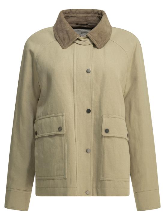 26SS 브루넬로 쿠치넬리 캔버스 아우터 재킷 ML5957769C8105 X Beige