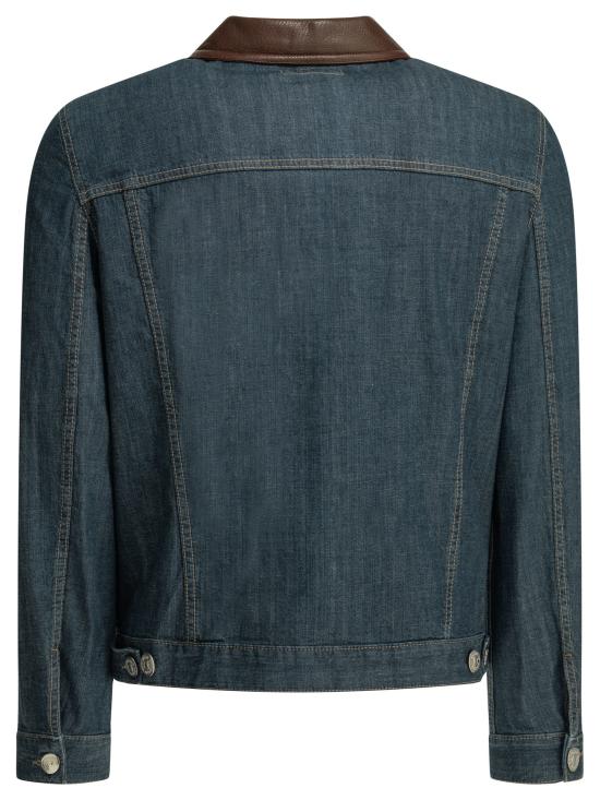 26SS 브루넬로 쿠치넬리 데님 블루종 MH2636914COH51 X Blue - BRUNELLO CUCINELLI