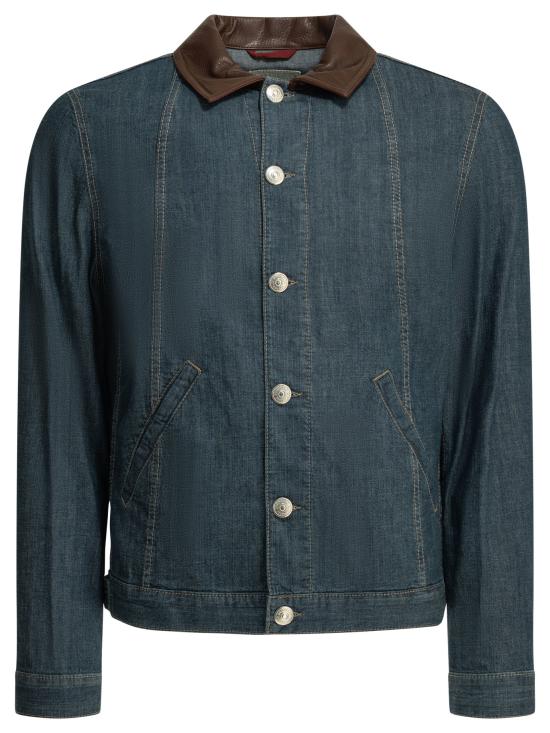 26SS 브루넬로 쿠치넬리 데님 블루종 MH2636914COH51 X Blue