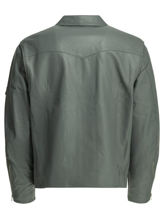 26SS 니들스 가죽 자켓 SX120A Grey Green - NEEDLES