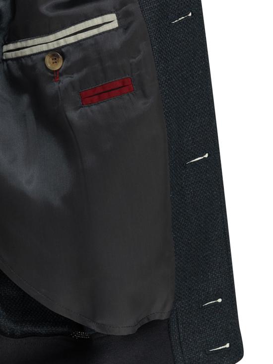 26FW 브루넬로 쿠치넬리 실크 리넨 울 믹스드 홉색 블루종 MZ4036581C038 X Blue - BRUNELLO CUCINELLI