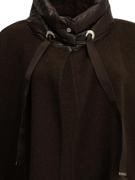 26FW 에르노 퀼티드 포켓 판초 GC00066DR333958810 Brown - HERNO