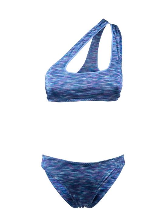  리비아나 콘티 비키니 수영복 연한 파란색 비대칭 컷아웃 비스코스 비키니