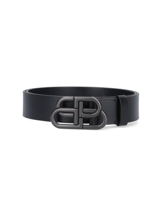 26FW 발렌시아가 가죽 벨트 570370 1CH551000 Black