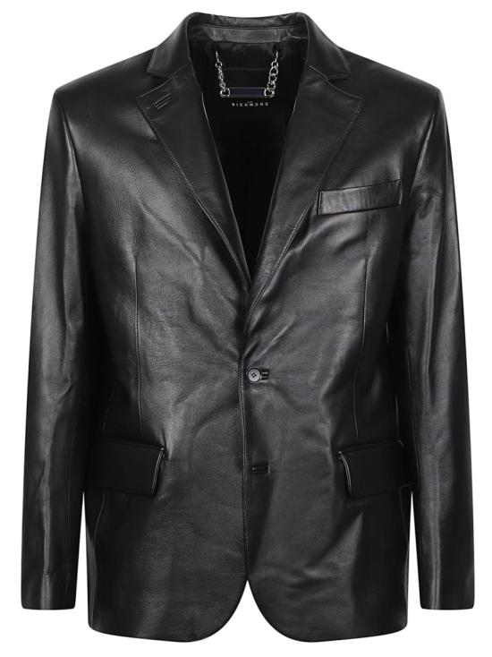 26FW 존 리치몬드 가죽 자켓 RMA26110GC Black