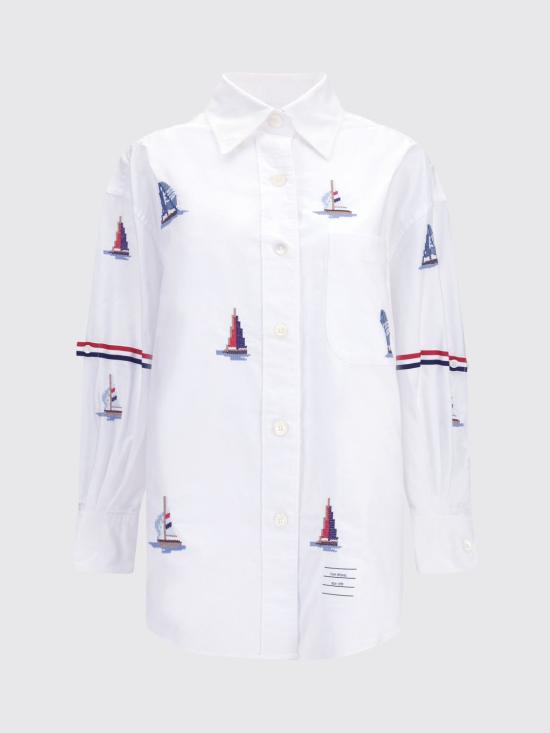 26FW 톰브라운 셔츠 FLL079E E1666 100 WHITE DOM - THOM BROWNE
