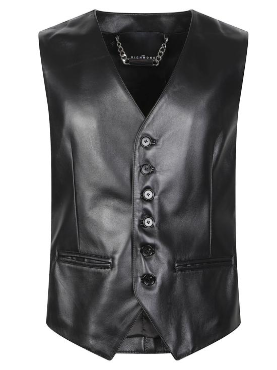 26FW 존 리치몬드 가죽 자켓 RMA26108GT Black