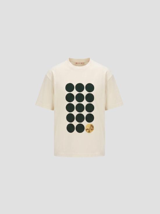 26FW 마르니 반팔 티셔츠 HUJY0001GPUSCZ46 PRW09 GLASS
