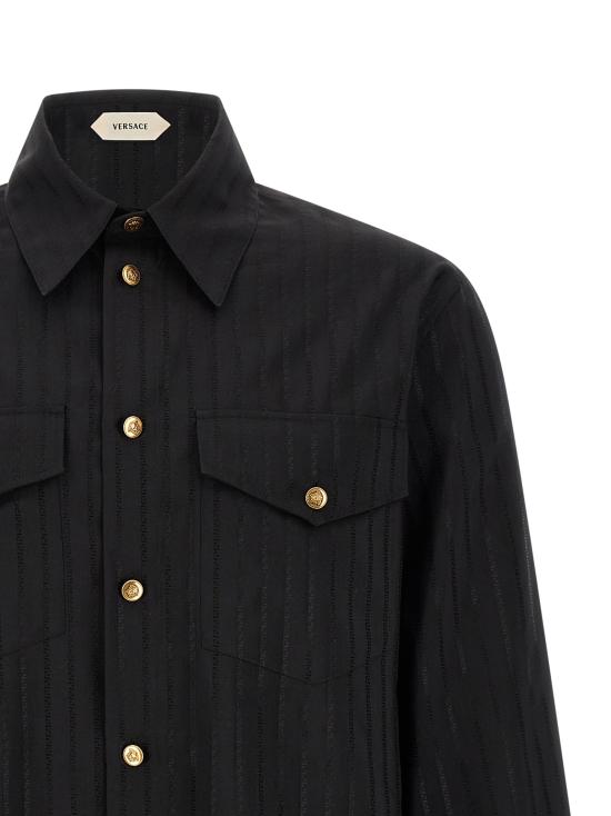 26FW 베르사체 긴팔 셔츠 10268161A185481B000 Black - VERSACE