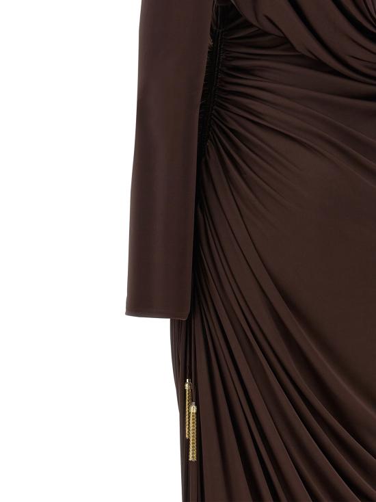 26FW 발망 롱 원피스 DR0000000082A51 Brown - BALMAIN
