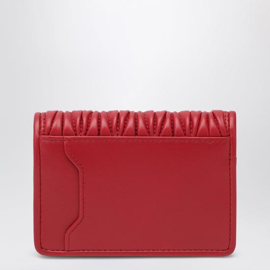 26SS 미우미우 마테라쎄 나파 가죽 카드 지갑 5MC103AFPP Red - MIU MIU