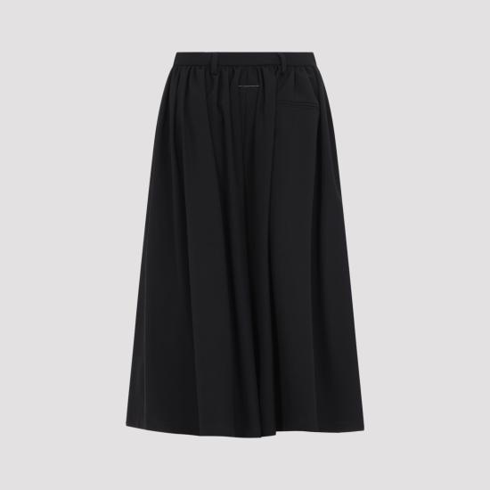 26FW MM6 메종마르지엘라 미디 스커트 S62MU0079 M35436 900 BLACK - MM6 MAISON MARGIELA