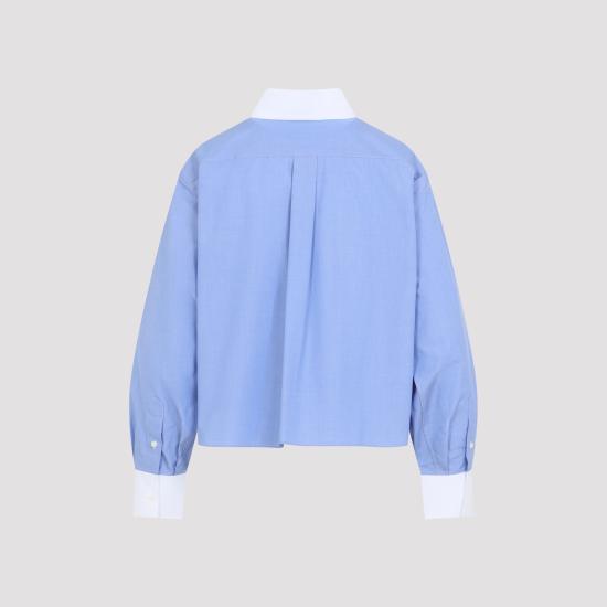 26FW 셀린느 코튼 포플린 크롭 셔츠 RC0DI2N91 07EU BLEU - CELINE
