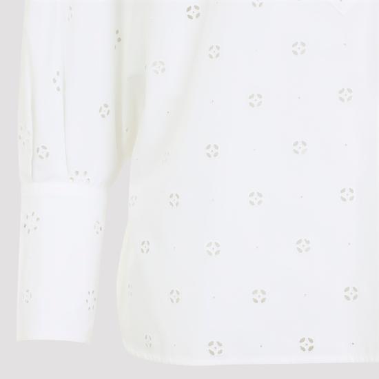 26FW 셀린느 브로드리 앙글레즈 코튼 셔츠 RC0ME4K50 01BC WHITE - CELINE