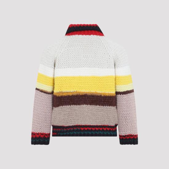 26FW 셀린느 멀티컬러 스트라이프 울 집업 가디건 RY0XI4I02 14ML MULTICOLOR - CELINE