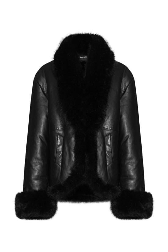 26FW 로테이트 무스탕 117004100100 Black
