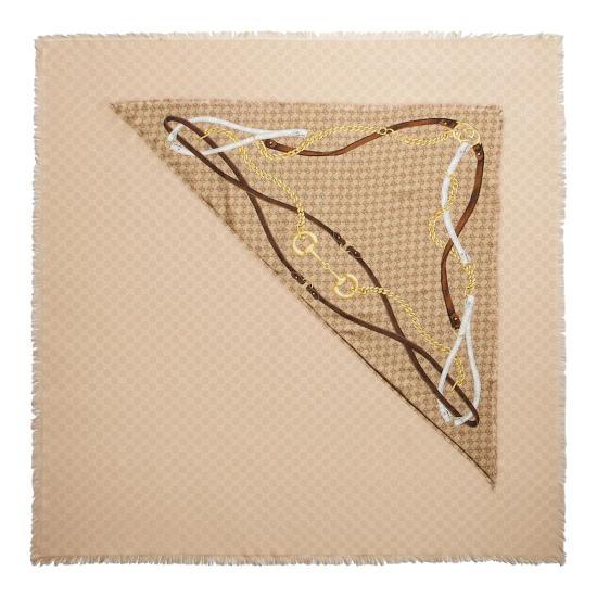 26FW 구찌 GG 울 실크 자카드 케이프 873748 3GAQ19965 BEIGE