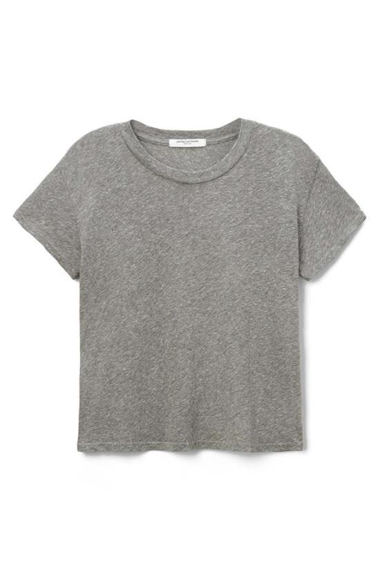  퍼펙트 화이트 티 반팔 티셔츠 할리 박시 크루 탑 헤더 그레이 - PERFECT WHITE TEE