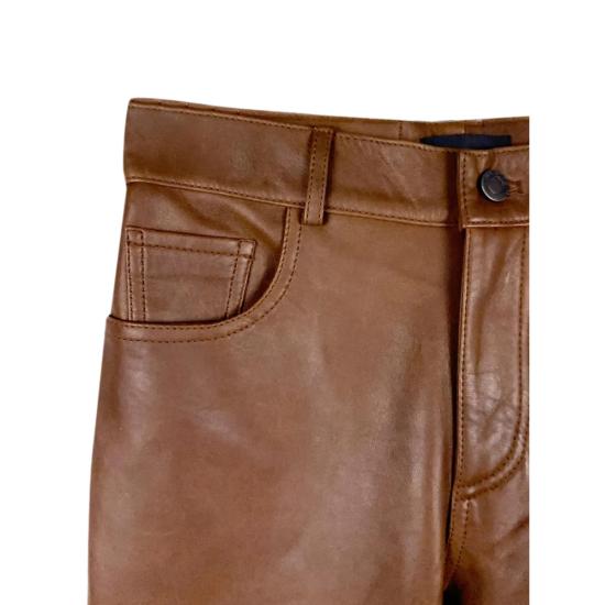 26FW 하이쿠레 가죽 팬츠 HEW03338 PL008TP C0081 BROWN - HAIKURE