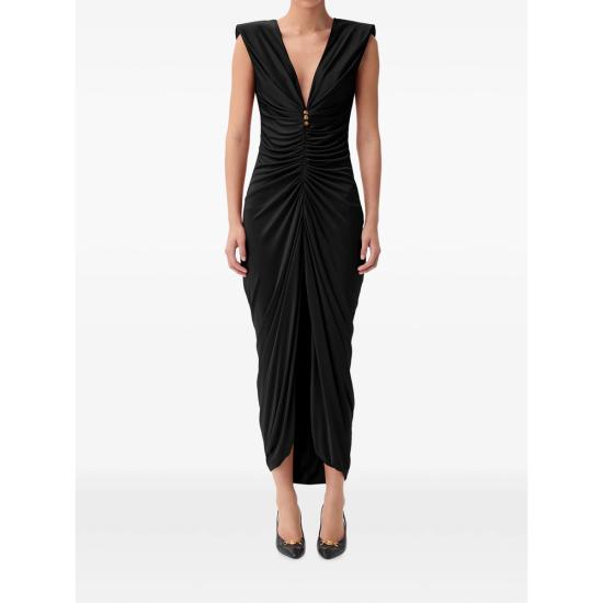 26FW 베르사체 미디 원피스 1A12497 1026705 1B000 BLACK - VERSACE