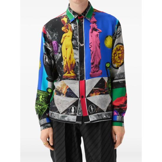 26FW 베르사체 긴팔 셔츠 1A19267 1024520 5X000 BLUE - VERSACE