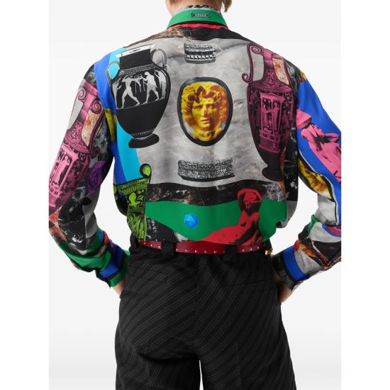 26FW 베르사체 긴팔 셔츠 1A19267 1024520 5X000 BLUE - VERSACE