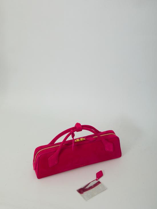 26FW 알라이아 르 테켈 스웨이드 고트스킨 클러치 AA1S06026CA328 PINK - ALAIA