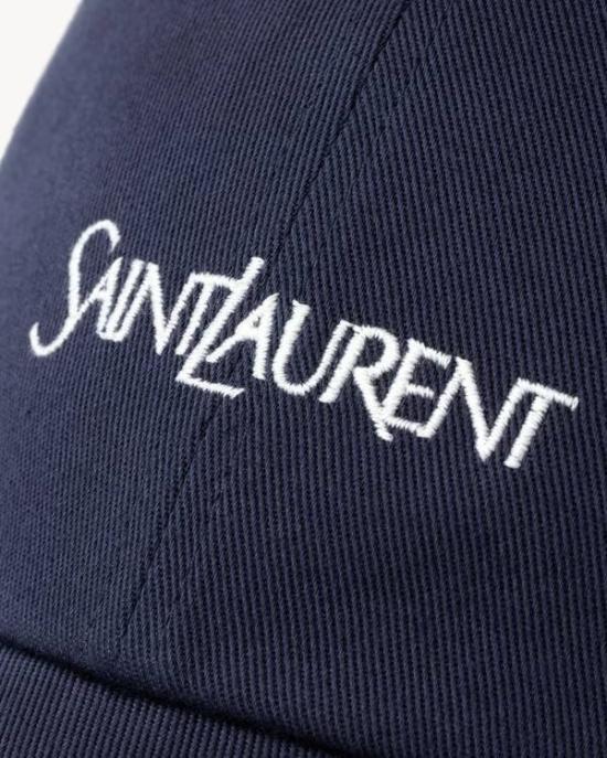 26FW 생로랑 코튼 개버딘 캡 코튼 개버딘 캡 A000TX3YU614178 Blue - SAINT LAURENT
