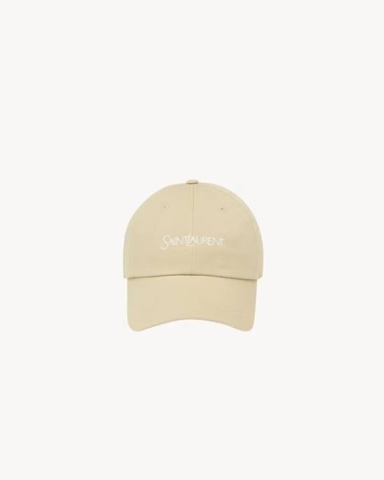 26FW 생로랑 코튼 개버딘 캡 코튼 개버딘 캡 A000TX3YU619778 Beige
