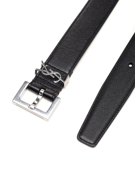 26FW 생로랑 카산드르 레더 벨트 카산드르 레더 벨트 A0054TBOO0E1000 Black - SAINT LAURENT
