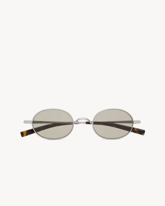 26FW 생로랑 T 라운드 메탈 선글라스 A003DPY99178170 Silver