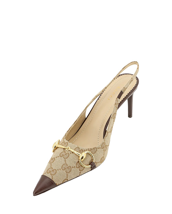 26FW 구찌 돈나 슬링백 펌프스 힐 A0068TFAGHW9650 Beige - GUCCI