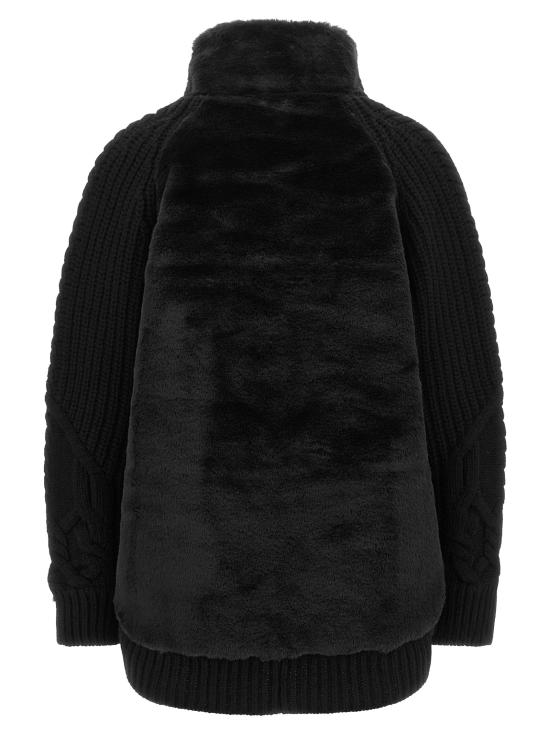 26FW 에르노 컬러 케이블 니트 가디건 컬러 케이블 니트 가디건 MC000203D700169300 Black - HERNO