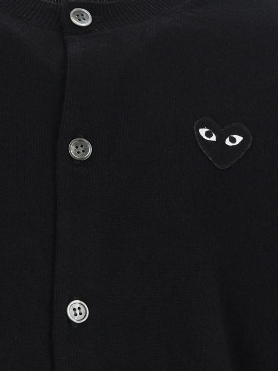 26FW 꼼데가르송 블랙 하트 니트 가디건 AX N023 0511 Black - COMME DES GARCONS