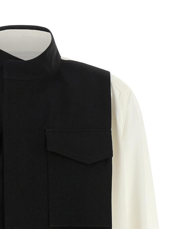 26FW 사카이 셔츠 2608709152 White Black - SACAI