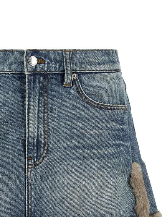 26FW 데님 X 알렉산더 왕 데님 스커트 4DC4265906427E Blue - DENIM X ALEXANDER WANG