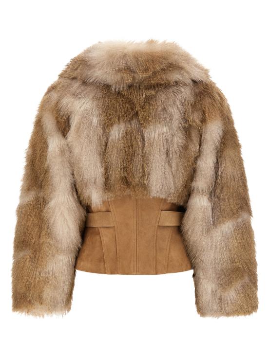 26FW 엘리자베타프랜치 무스탕 GB02A66E2AI6 Brown - ELISABETTA FRANCHI